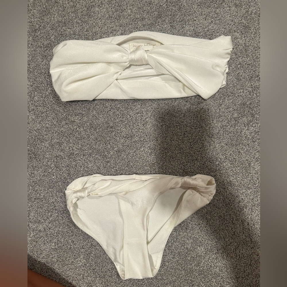 White Knot Bandeau Bikini